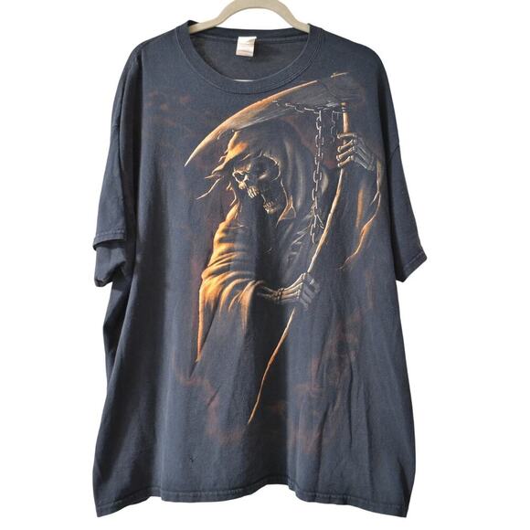 Vintage Grim Reaper T-Shirt Size XXL (Flawed see photos) - Picture 1 of 6